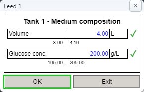 Feed 1 tank (medium composition) window